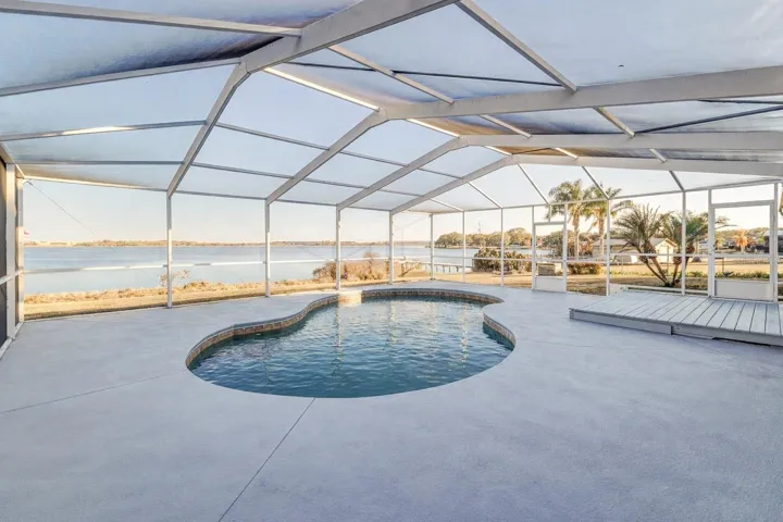 Pool View with expansive Lake Agnes View