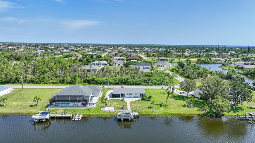 aerial view of back yard