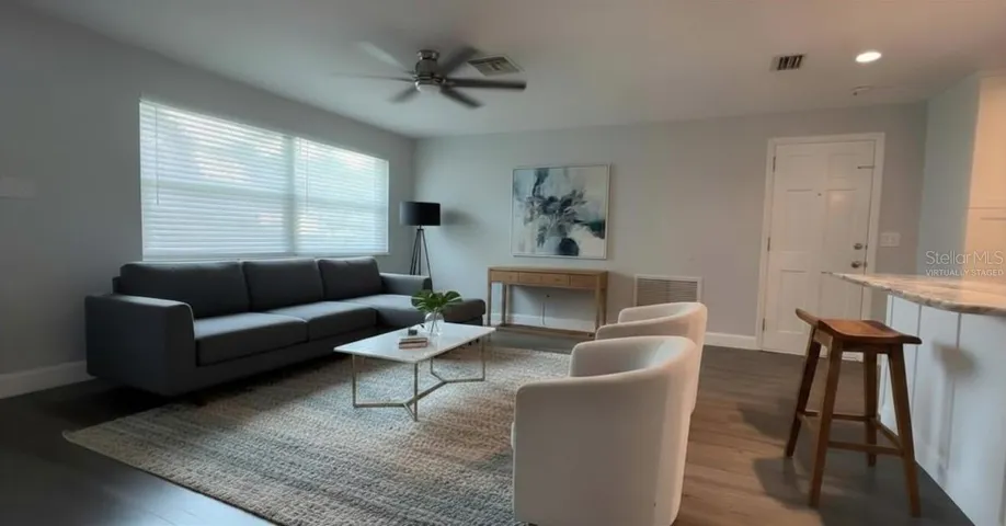 Virtually Staged Front Room Option