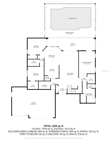 Floor-plan, level one.