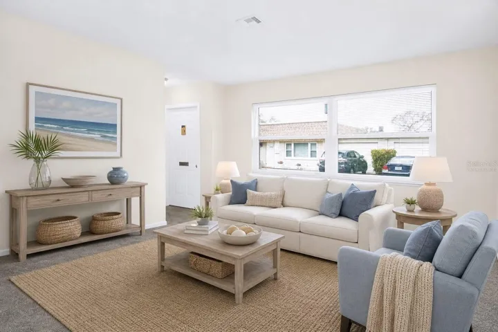 Living Room virtually staged...