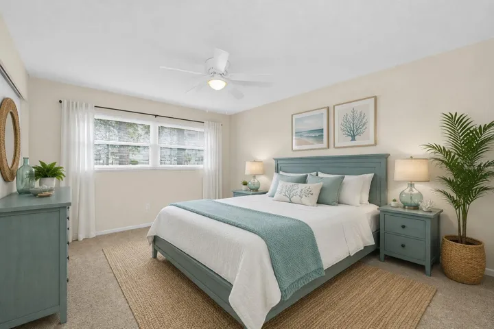 Master bedroom, virtually staged! Very Spacious!!Has 2 closets!!