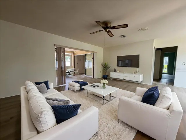 Living Room virtually staged