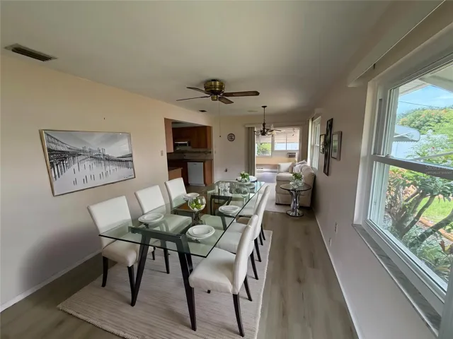 Dining room virtually staged