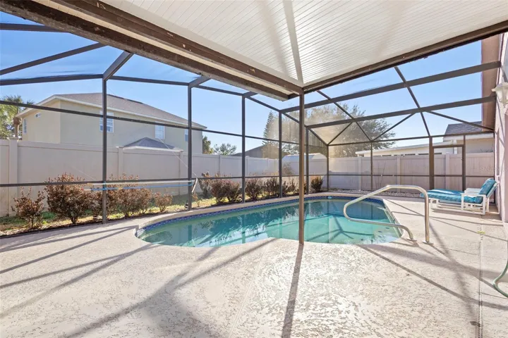 Pool Area with Covered Seating Area