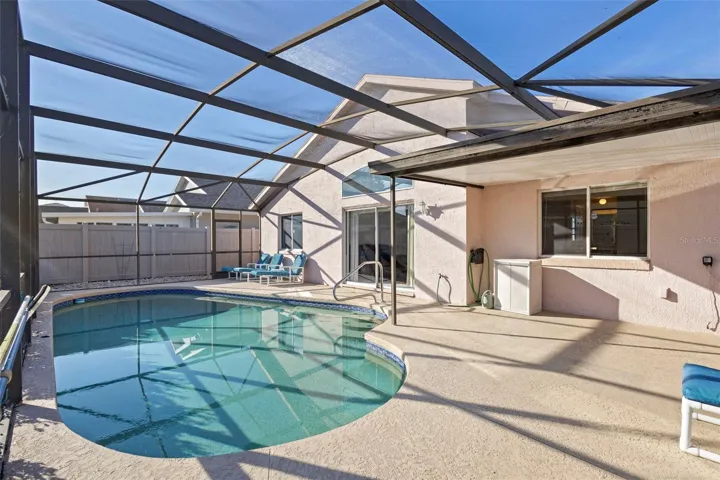 Pool Area with Covered Seating Area