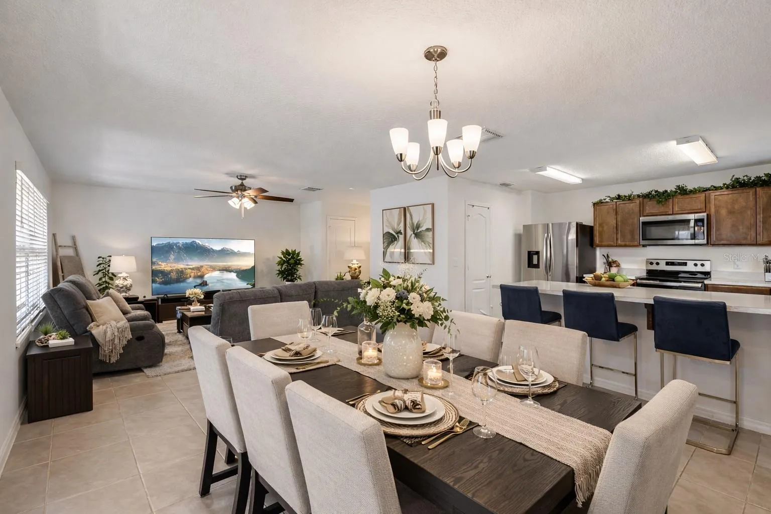 Open Concept Living & Dining