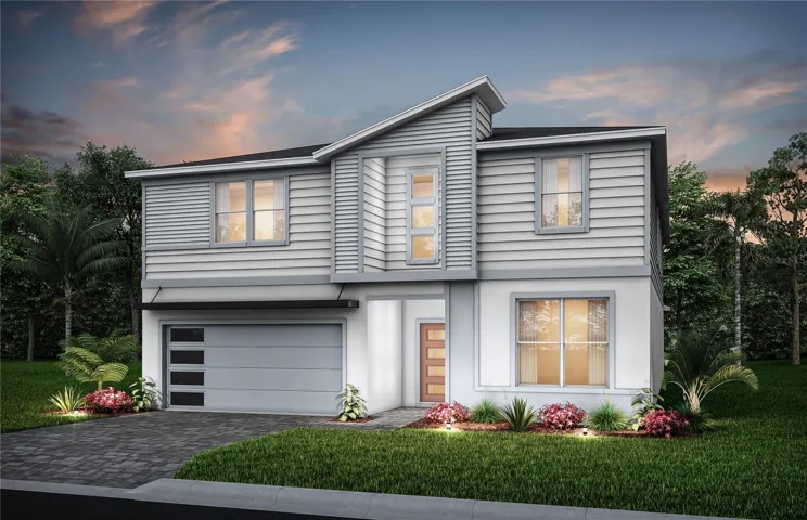 Exterior Design. Artistic rendering for this new construction home. Pictures are for illustrative purposes only. Elevations, colors and options may vary.