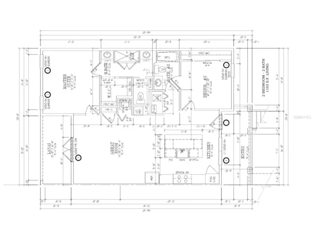 2 Bed/2 Bath Floor Plan
