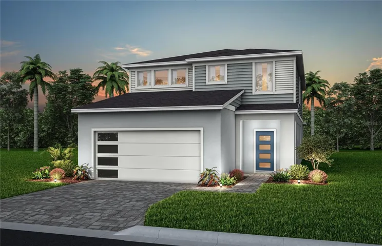 Exterior Design. Artistic rendering for this new construction home. Pictures are for illustrative purposes only. Elevations, colors and options may vary.