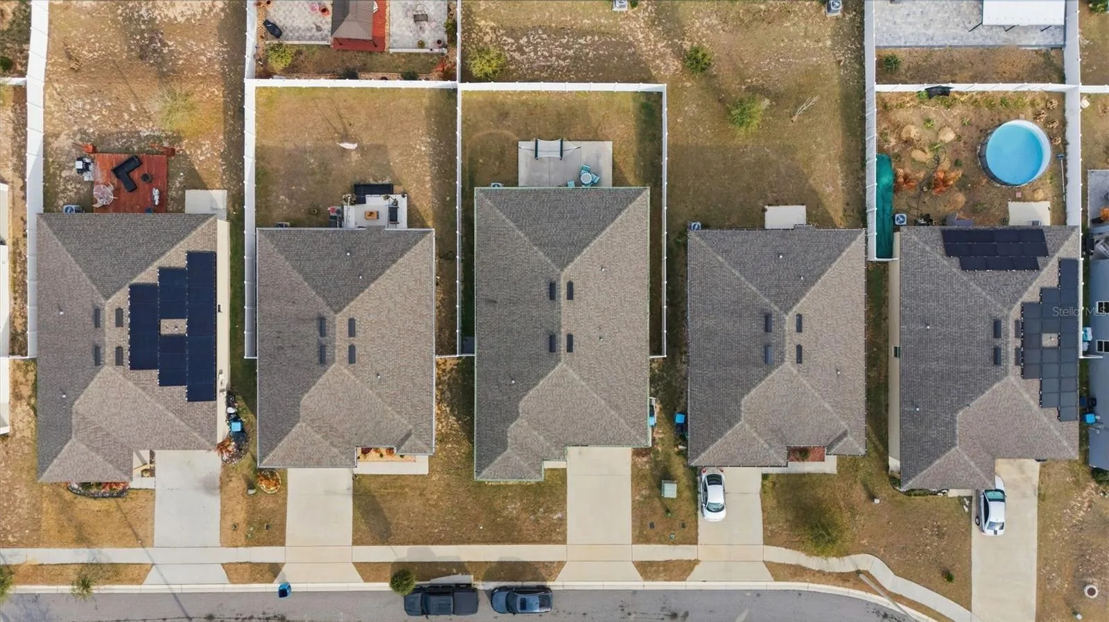 Aerial view of the property