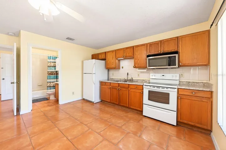 In-law suite/apartment - open living and kitchen.