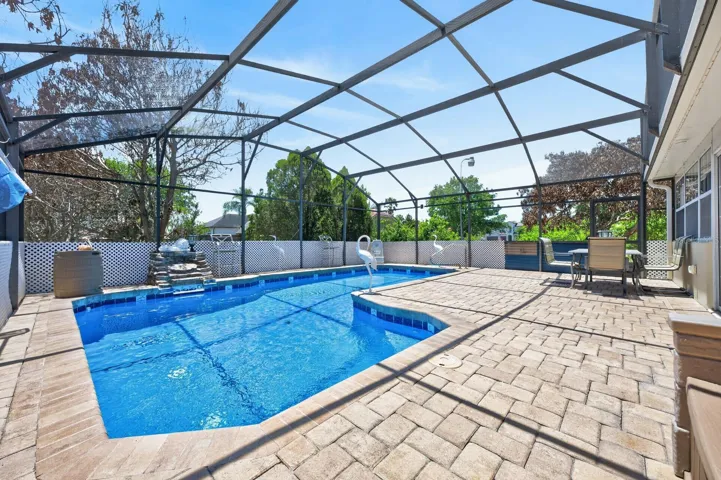 Private screened pool.