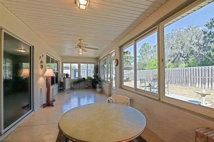 Spacious enclosed Lanai