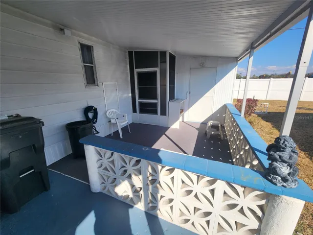 Patio off carport