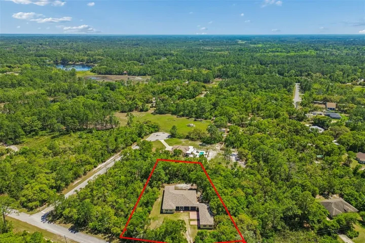 Arial view of property