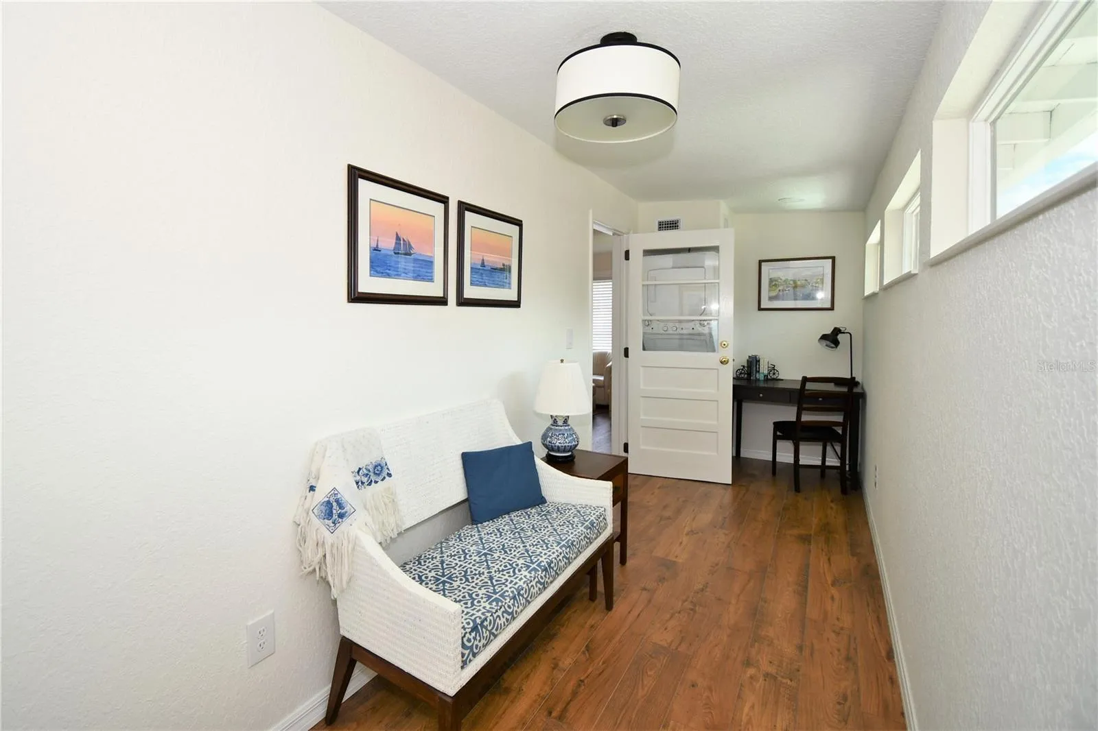 Apartment Front Porch, Office Area and Laundry Facilities