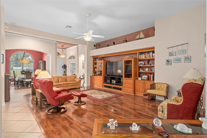 Great Room looking toward the Dining Room and Foyer