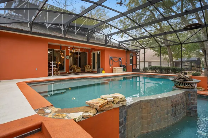 Infinity Edge Pool with a view of the Under Roof Lanai