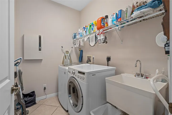 Laundry Room includes the Washer and Dryer with a Sink for your convenience