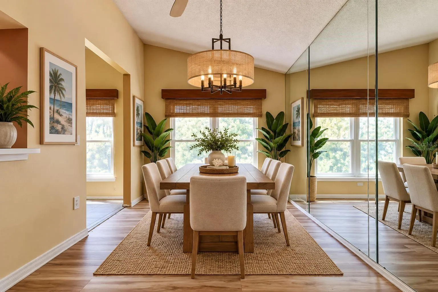 Virtually Staged dining room