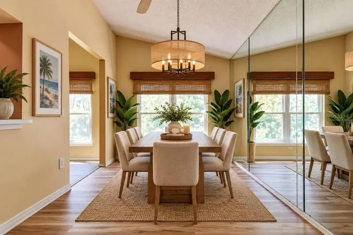 Virtually Staged dining room