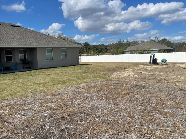 Rear view of the home