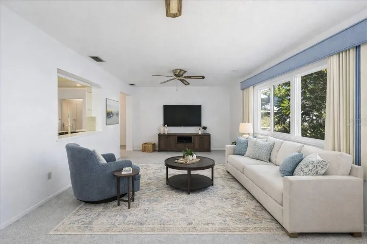 Virtually Staged Family Room