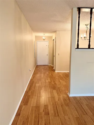 View from living room to dingroom and front door