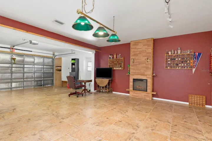 Bonus room opening to garage
