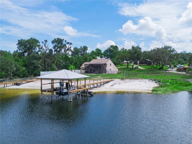 Dock with Covered Boat Lift