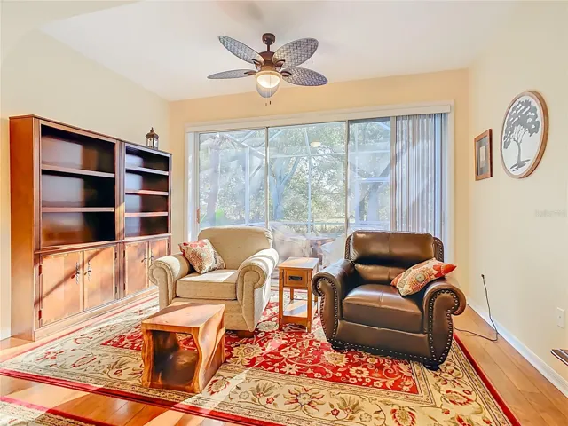 Study/Den With View of Patio