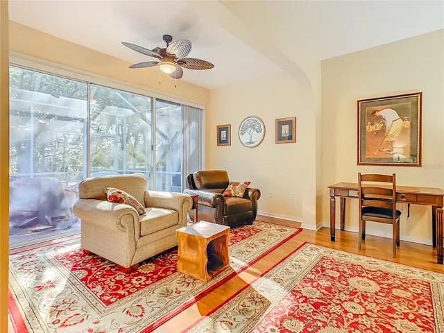 Study/Den With View of Patio