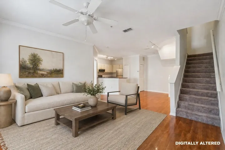 Virtually Staged Living Room