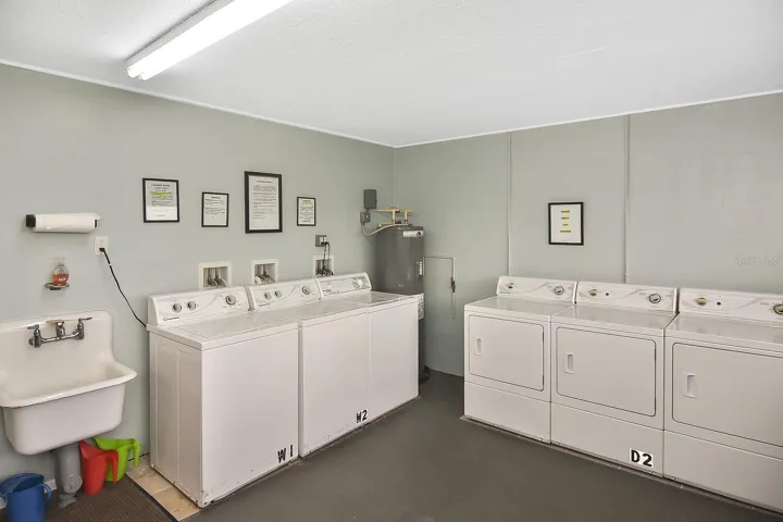 Laundry area down the walk