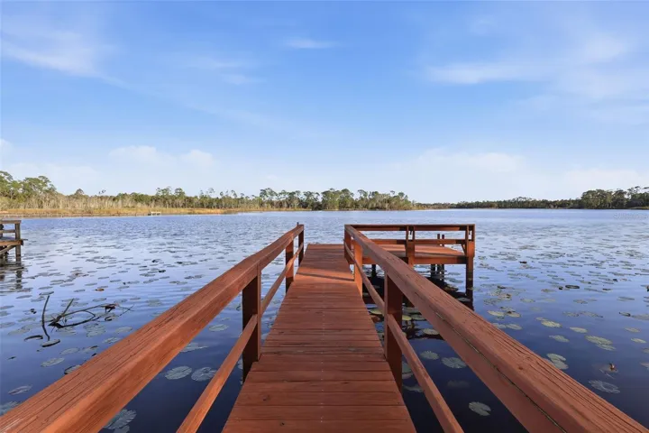 Sturdy Fishing pier. Launch your canoe from here!