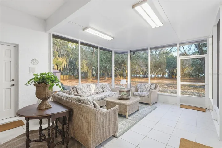 Screened back porch with nature views and privacy