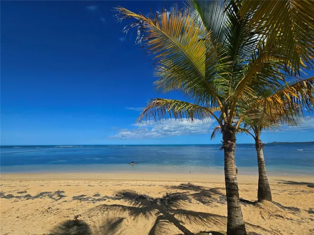 Beach you step out to from the complex.