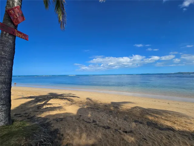 Beach you step out to from the complex.
