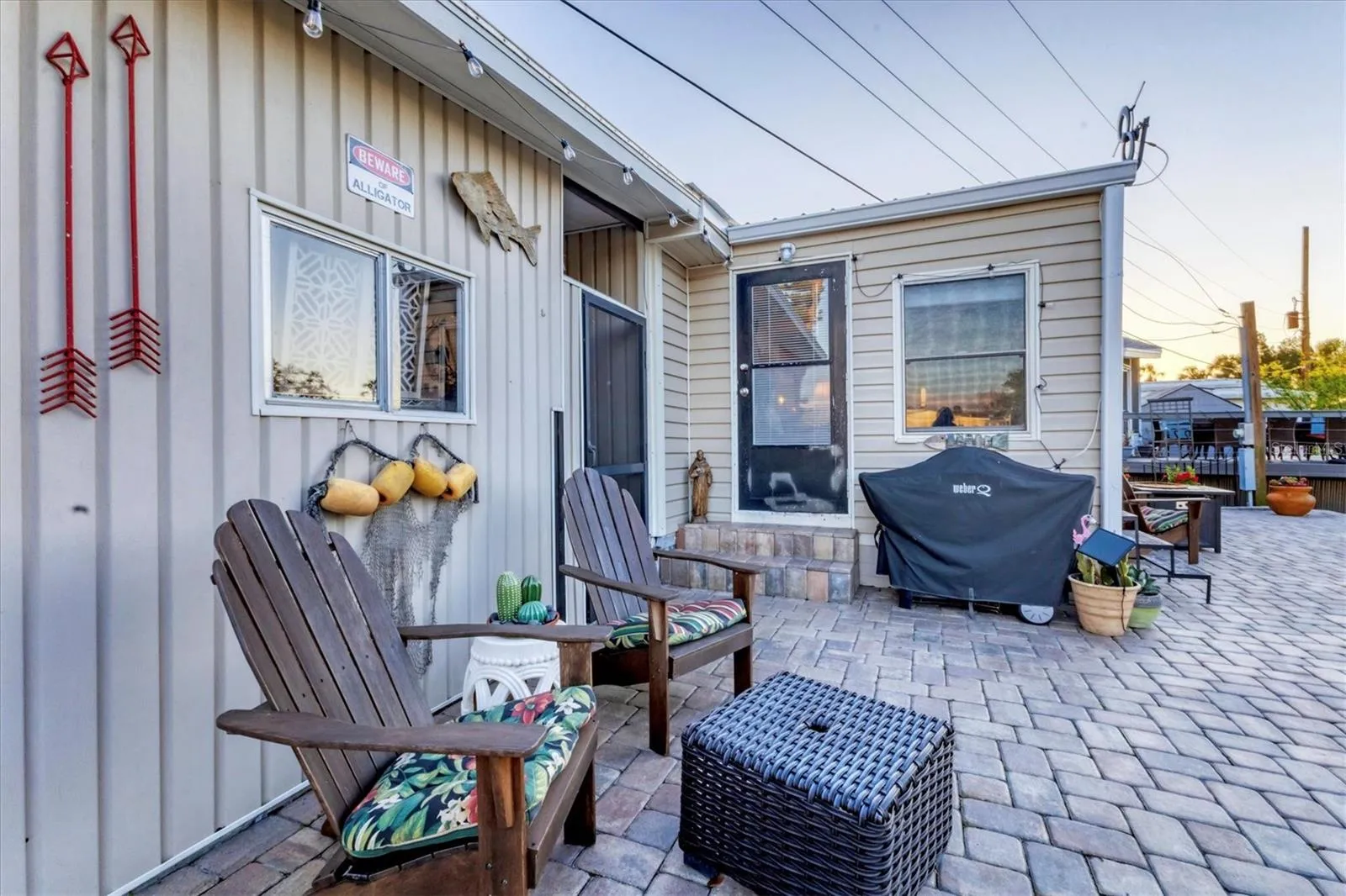 aver patio with a view of Gamble Lake