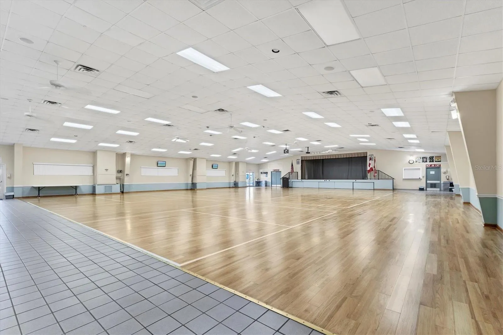 Indoor pickleball court
