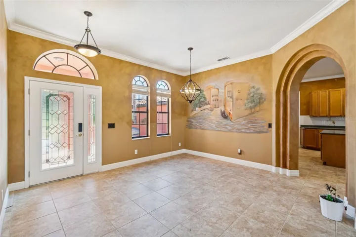 Foyer and dining
