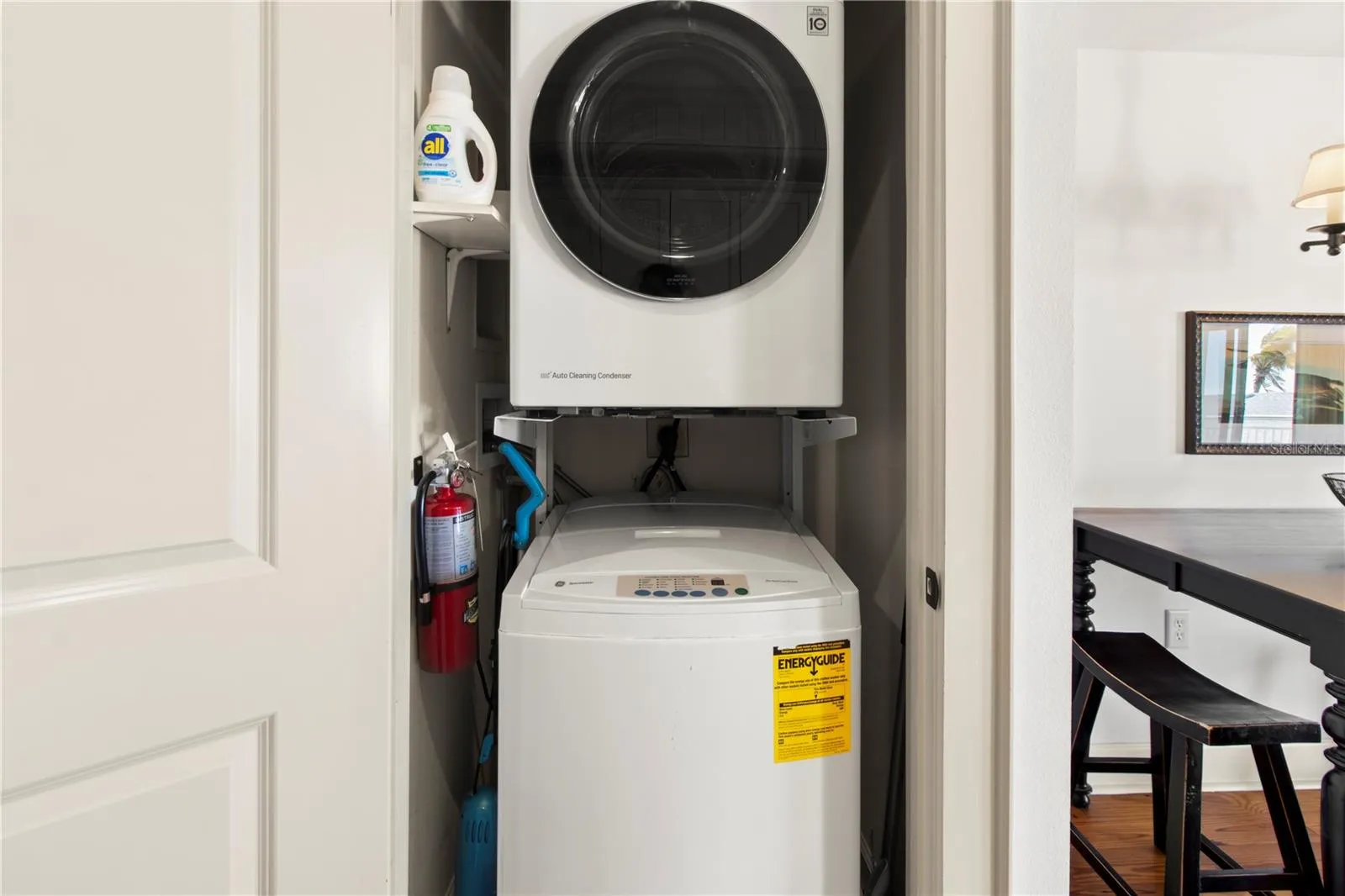 WASHER & DRYER LOCATED IN KITCHEN CLOSET