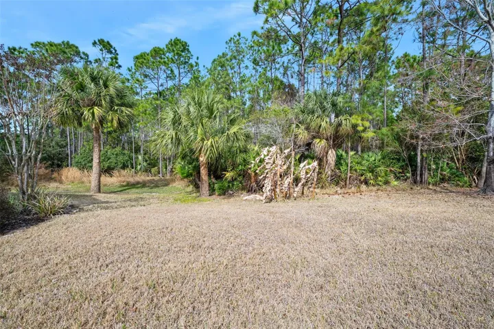 Wooded are behind the home