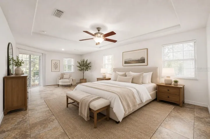 Virtually Staged Primary Bedroom