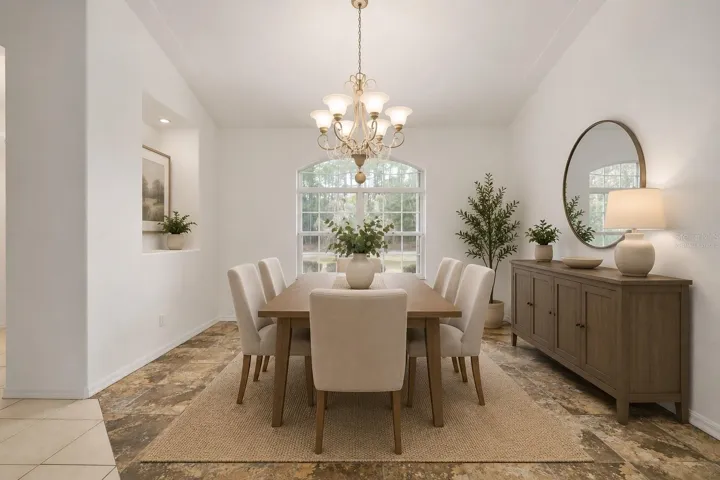Virtually Staged Photo of Formal Dining Room