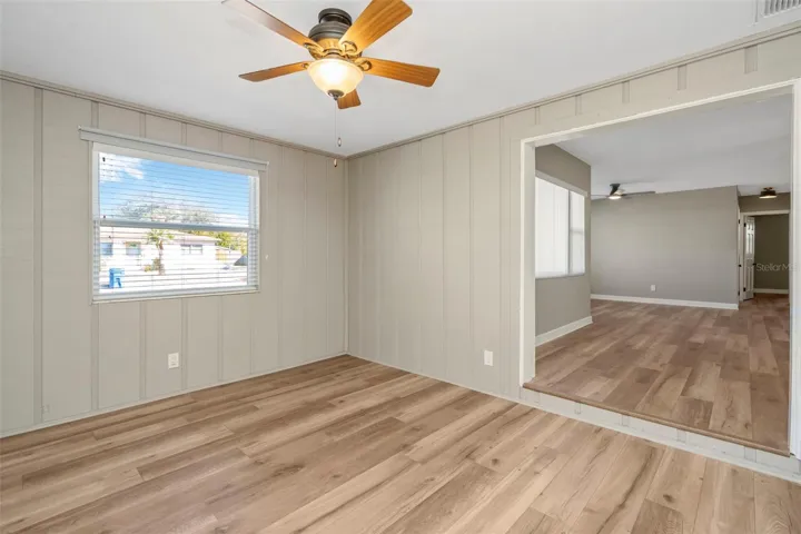 Family room looking into living room