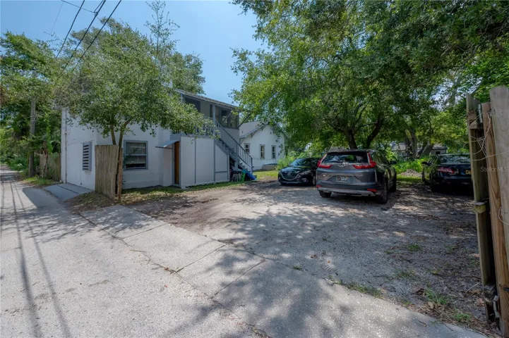 back alley and parking