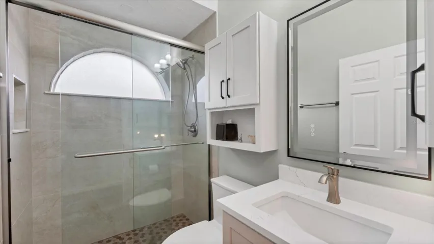 Updated main floor guest bathroom.