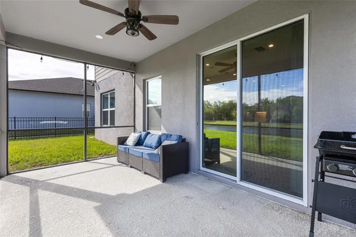 Slider from porch